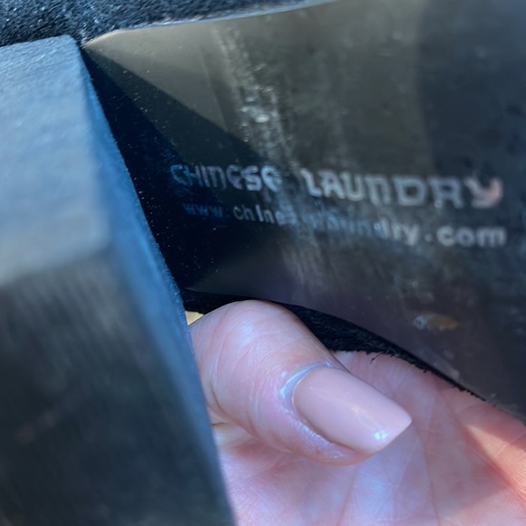 Chinese Laundry suede peep toe slouch bootie - Picture 2 of 3